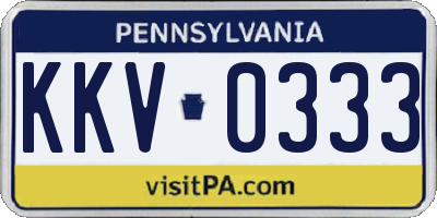 PA license plate KKV0333