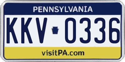 PA license plate KKV0336
