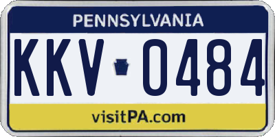 PA license plate KKV0484