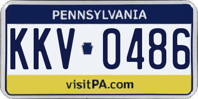 PA license plate KKV0486