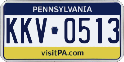 PA license plate KKV0513