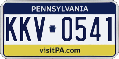 PA license plate KKV0541