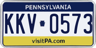 PA license plate KKV0573