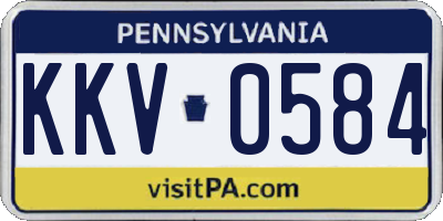 PA license plate KKV0584