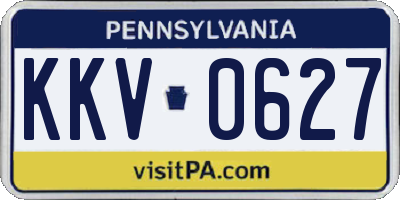 PA license plate KKV0627