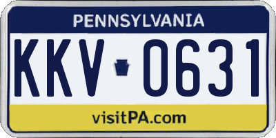 PA license plate KKV0631