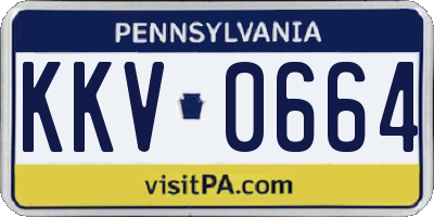 PA license plate KKV0664