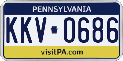 PA license plate KKV0686