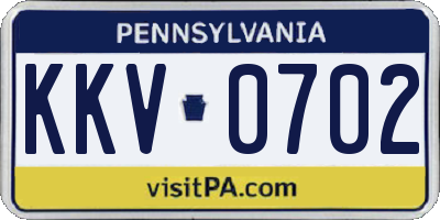 PA license plate KKV0702