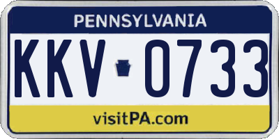 PA license plate KKV0733
