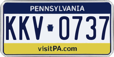 PA license plate KKV0737