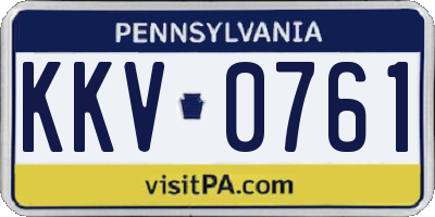 PA license plate KKV0761