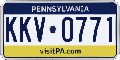 PA license plate KKV0771