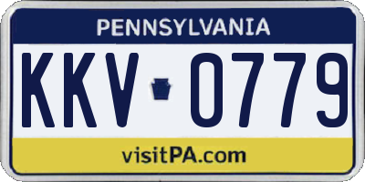 PA license plate KKV0779