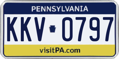 PA license plate KKV0797