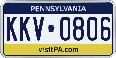 PA license plate KKV0806