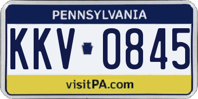 PA license plate KKV0845