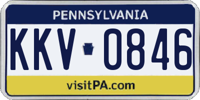 PA license plate KKV0846