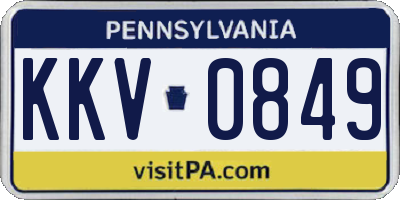 PA license plate KKV0849