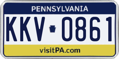PA license plate KKV0861