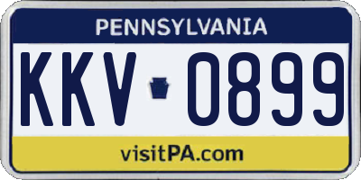 PA license plate KKV0899