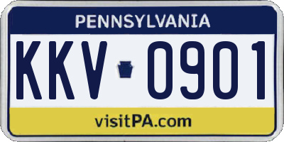 PA license plate KKV0901