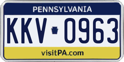 PA license plate KKV0963