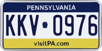 PA license plate KKV0976