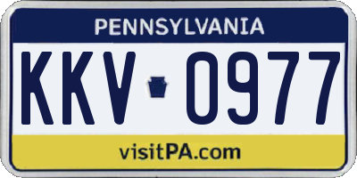 PA license plate KKV0977