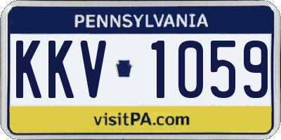 PA license plate KKV1059
