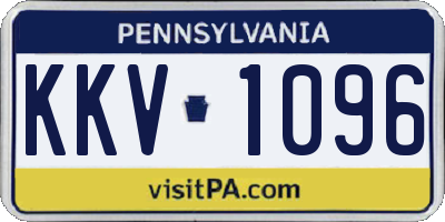 PA license plate KKV1096