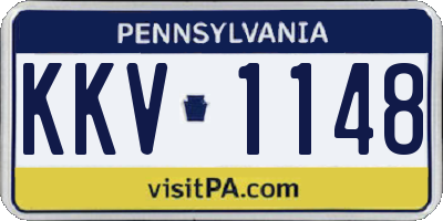 PA license plate KKV1148