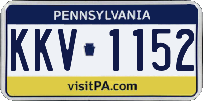 PA license plate KKV1152