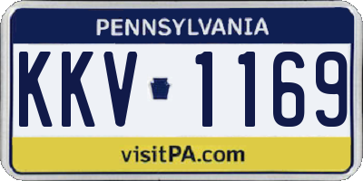 PA license plate KKV1169