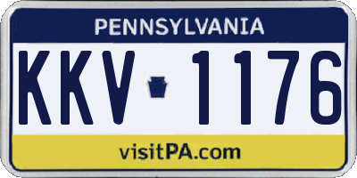 PA license plate KKV1176