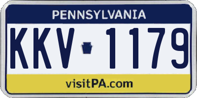 PA license plate KKV1179