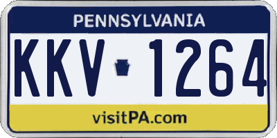 PA license plate KKV1264