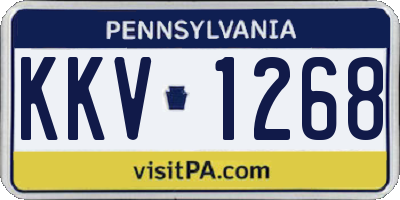 PA license plate KKV1268