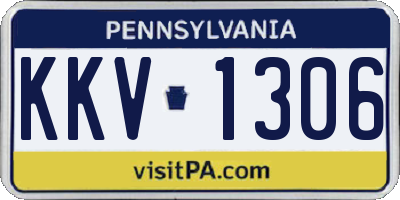 PA license plate KKV1306