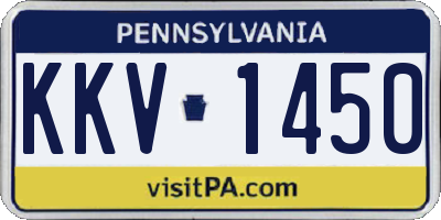 PA license plate KKV1450