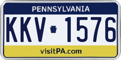 PA license plate KKV1576