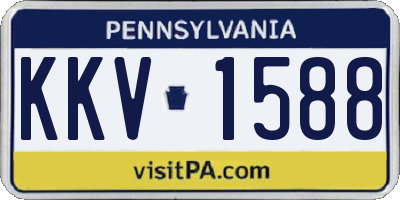 PA license plate KKV1588