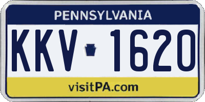PA license plate KKV1620