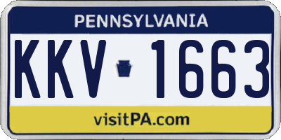 PA license plate KKV1663