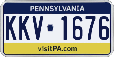 PA license plate KKV1676