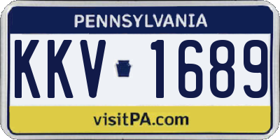 PA license plate KKV1689