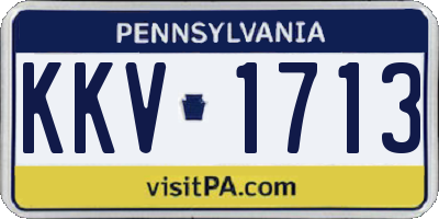 PA license plate KKV1713