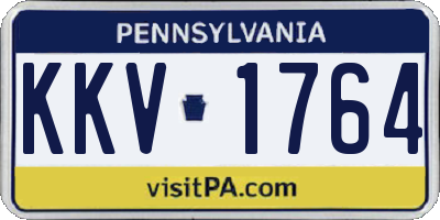 PA license plate KKV1764