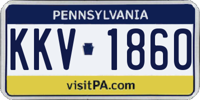 PA license plate KKV1860