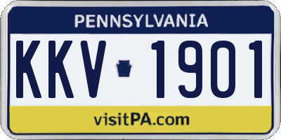 PA license plate KKV1901